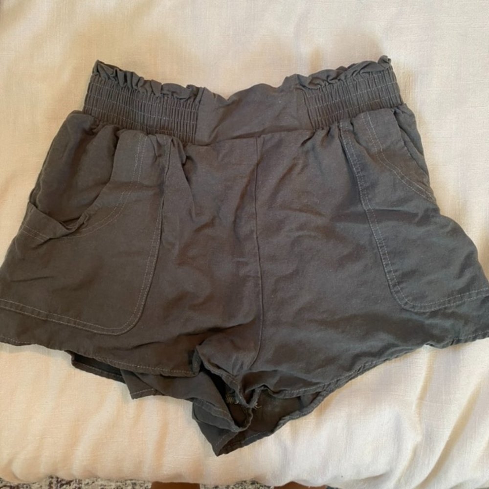 High Waisted Olive Green Shorts